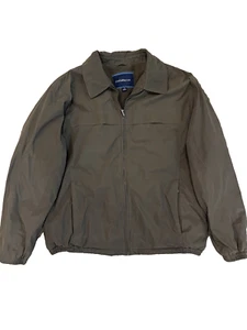 Croft & Barrow mens Vintage Insulated Bomber Jacket size Large Brown Full Zip - Picture 1 of 6