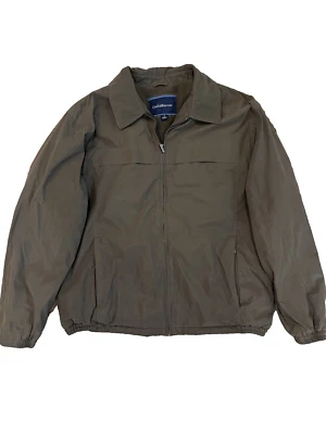 Croft & Barrow mens Vintage Insulated Bomber Jacket size Large Brown Full Zip - Image 1 of 4