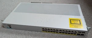 Cisco 2960L 24xGigE PoE + 4x1G WS-C2960L-24PS-LL LAN Lite + Rack Ears CCNA CCNP.0 - Zdjęcie 1 z 6