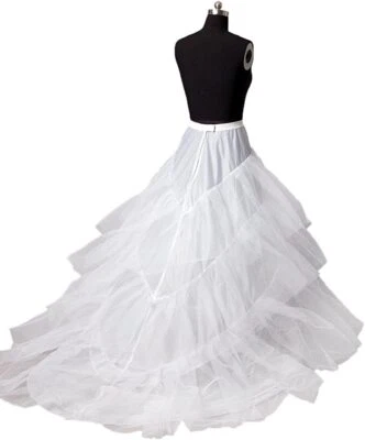 Schleppe Reifrock Tüllrock Unterrock Petticoat 2 Ringe Neu Weiß Brautkleid - Bild 1 von 4