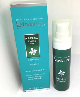 EXUVIANCE ANTI-REDNESS CALMING SERUM 1.0oz 29g PHA/TRIPEPTIDE+WILLOW HERB NIB - Image 1 of 4