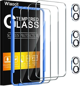 3 Pack Tempered Glass Screen Protector for Iphone 16 with 3 Pack Camera Lens Pro - Picture 1 of 12