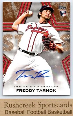 2023 Topps #BSA-FRT Freddy Tarnok /50 Auto Gold RC Baseball Stars Autographs - Image 1 of 2