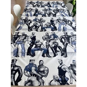 Juego de funda nórdica individual Tom of Finland Blue Squad, ropa de cama satinada Finlayson - Imagen 1 de 10