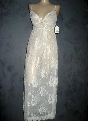 Vestido largo de novia Claire Pettibone Hope marfil blanco encaje XS NUEVO CON ETIQUETAS sin usar Foto 1 de 4