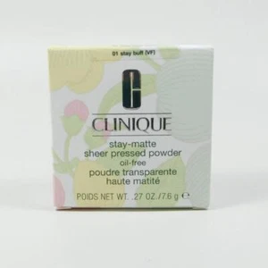 Clinique Stay-Matte Sheer Pressed Powder Oil Free 01 STAY BUFF 7.6g *NEW IN BOX* - Picture 1 of 3