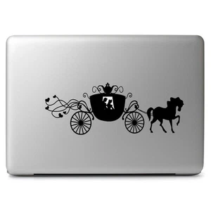 Lindo carruaje de Cenicienta Disney Macbook calcomanía vinilo pegatina aire / pro / retina 13 "15" - Imagen 1 de 4
