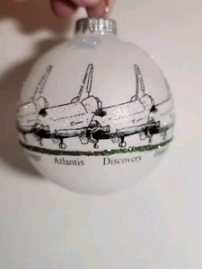 NASA Handpainted Christmas Ornament Space Shuttles NASA Headquarters D.C - Picture 1 of 10