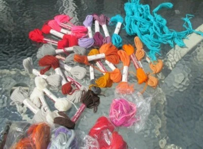 Bucilla Persian Wool Needlepoint Crewel Yarn Lot Vintage 3 ply 10 yards each - Image 1 of 4