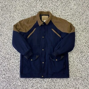 Cripple Creek Jacket Mens Medium Blue Wool Zip Quilt Lined Size Medium - Picture 1 of 7