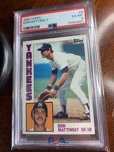1984 Topps #8 Don Mattingly novato PSA 6 EX-MT - Imagen 1 de 2