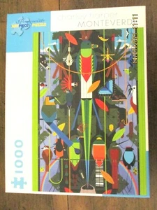 Pomegranate Art Pieces Charley Harper Monteverde 1000 Pce Jigsaw Puzzle-COMPLETE - Picture 1 of 4