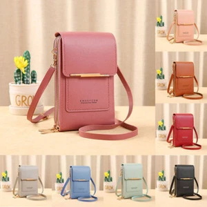 Women PU Leather Mini Bag Purse Crossbody Mobile Phone Bag Wallet Shoulder pouch - Picture 1 of 19