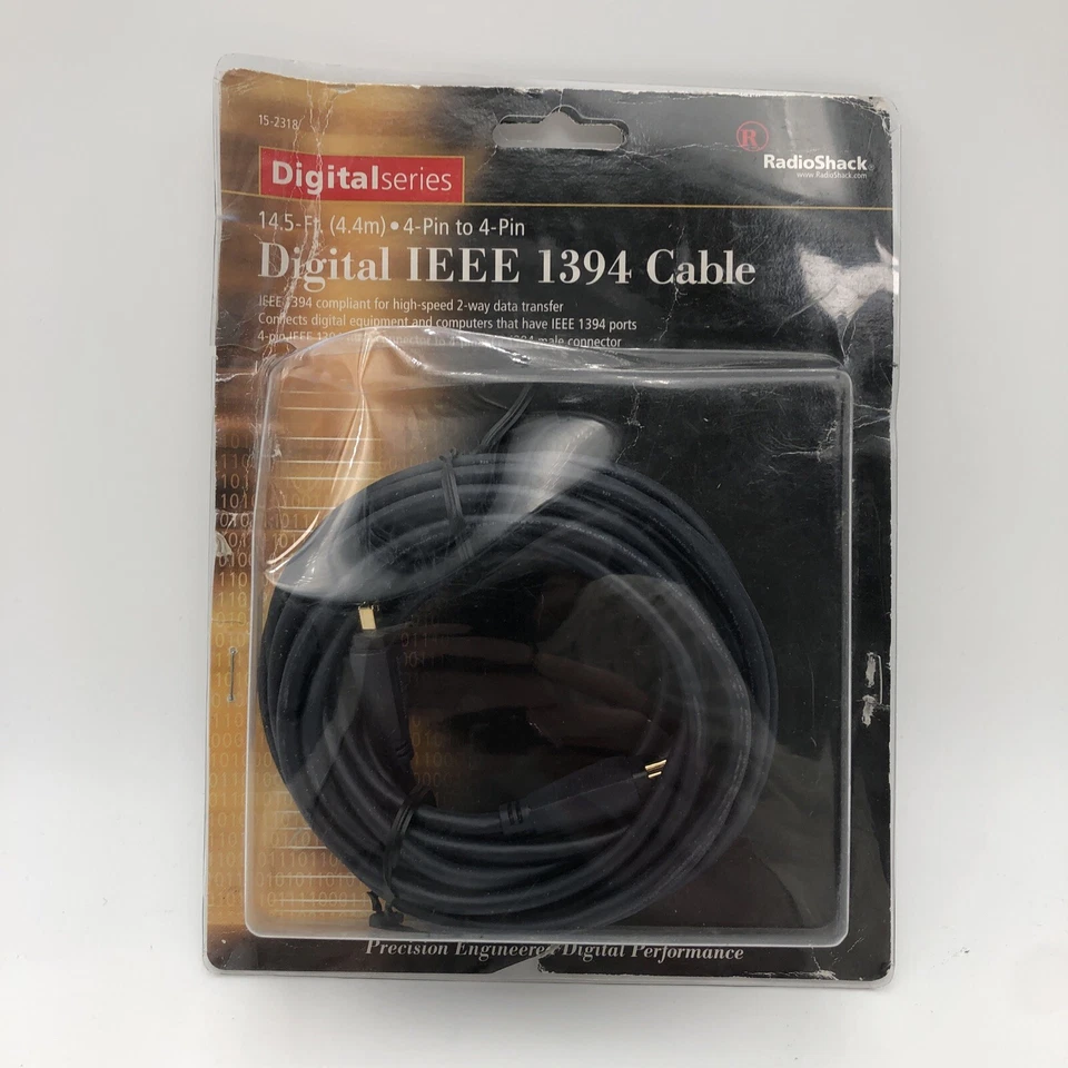 NOS Radio Shack 14.5 Digital IEEE 1394 Cable READ - Image 1 of 4