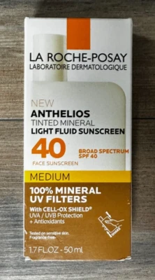 Protector solar fluido de luz mineral tintado La Roche-Posay Anthelios FPS 40 med 1,7 Foto 1 de 2