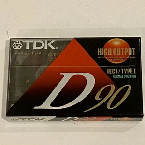 TDK D90 High Output Blank Audio Cassette Tape Type I Recordable NEW & SEALED - Picture 1 of 5