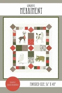 Quilt Pattern MERRILY Moda GINGIBER Charm Panel Friendly MERRILY - Picture 1 of 4