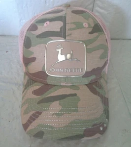 NUEVO SIN ETIQUETAS - Camuflaje Rosa - John Deere - Sombrero / Gorra de Béisbol - OSFM Ajustable - Imagen 1 de 2