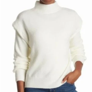 Laundry by Shelli Segal White Fuzzy Turtleneck Sweater (L) - Picture 1 of 9