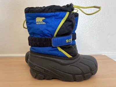 Botas de Invierno Sorel Flurry Snow Juveniles Negras Súper Azules Talla 12 Foto 1 de 4