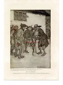 Rip Van Winkle, Arthur Rackham, Book Illustration (Print), c1920 - Picture 1 of 1
