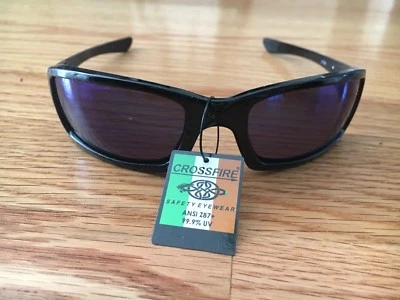 Crossfire Black Safety Glasses, New - Image 1 of 4