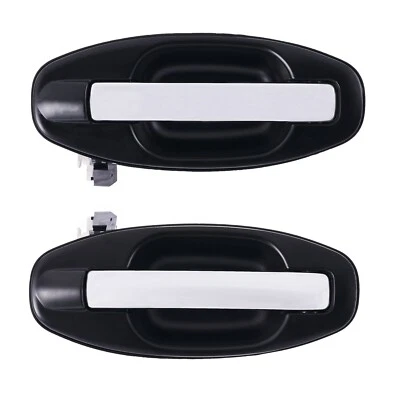 Door Handle Outer for Hyundai Santa Fe 00-05 Set of 2 Chrome REAR LEFT+RIGHT - image 1 of 4