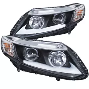 ANZO 121478 Headlight Set FITS 2012 2015 honda civic projector headlights w u ba - Picture 1 of 8