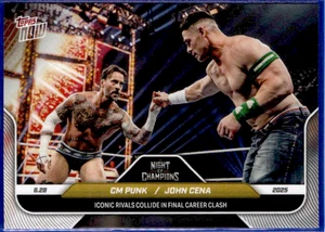 2025 Topps Now - WWE #78 Z CM Punk / John Cena - Night Of Champions - Imagen 1 de 1