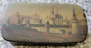 Vintage Antique Russian Hand Painted Wood Trinket Box 1945 - Picture 1 of 8