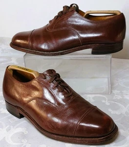 Scarpe Oxford CHURCH'S Messenger IV da uomo in pelle marrone personalizzate misura 7,5 - Foto 1 di 9