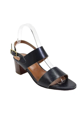 Sandalias Barneys New York para mujer de cuero con correa al tobillo zapatos negros lisos talla 7 Foto 1 de 4