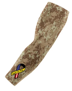 Football Compression Arm Sleeve Desert Camo Military Support We Salute You - Picture 1 of 2