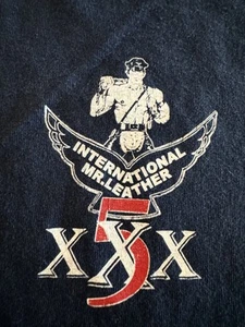 IML 2XL Gay Men’s Navy Tshirt Rare Vintage 35th 2013 International Mr. Leather - Picture 1 of 9