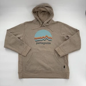Patagonia Hoodie Men’s Large Uprisal Pullover Sustainable Eco Graphic - Picture 1 of 9
