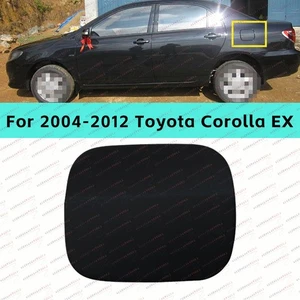 Black Fuel Filler Door Tank Lid Gas Cap Cover For 04-2012 Toyota Corolla EX - Picture 1 of 12