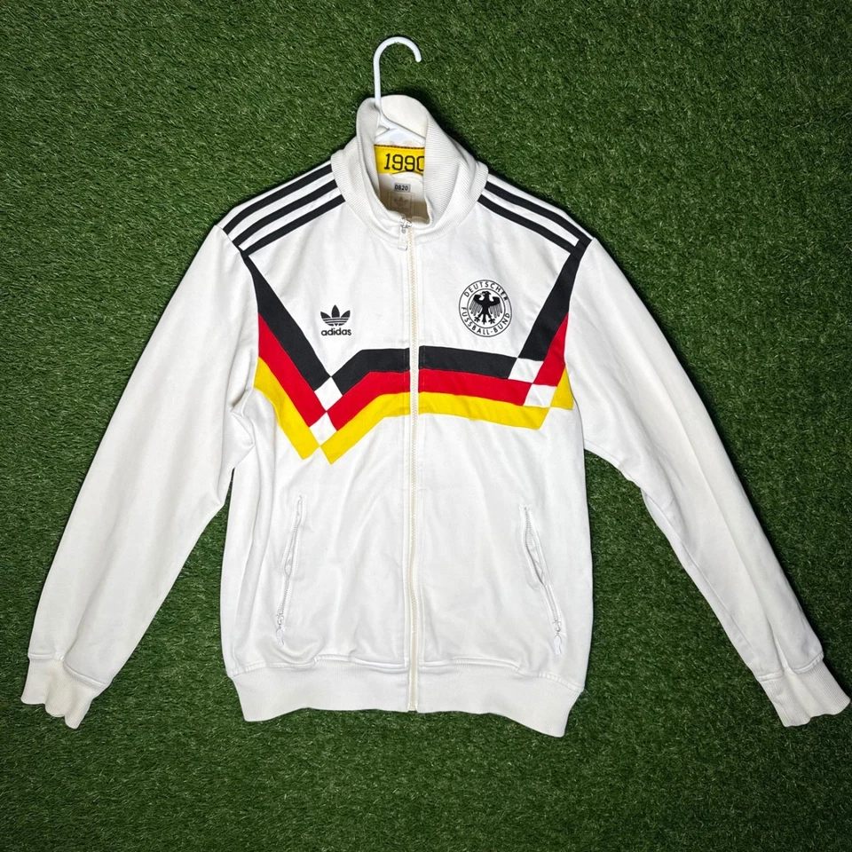 De colección 1990 Adidas Alemania Alemania Chaqueta de Pista Fútbol Retro M Foto 1 de 4