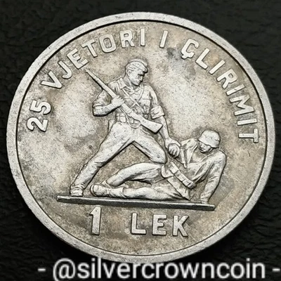 Albania 🇦🇱 Shqiperi 1 Lek ND 1969. KM#48. 1 Dollar coin. 1944-1969. Liberation - Image 1 of 4