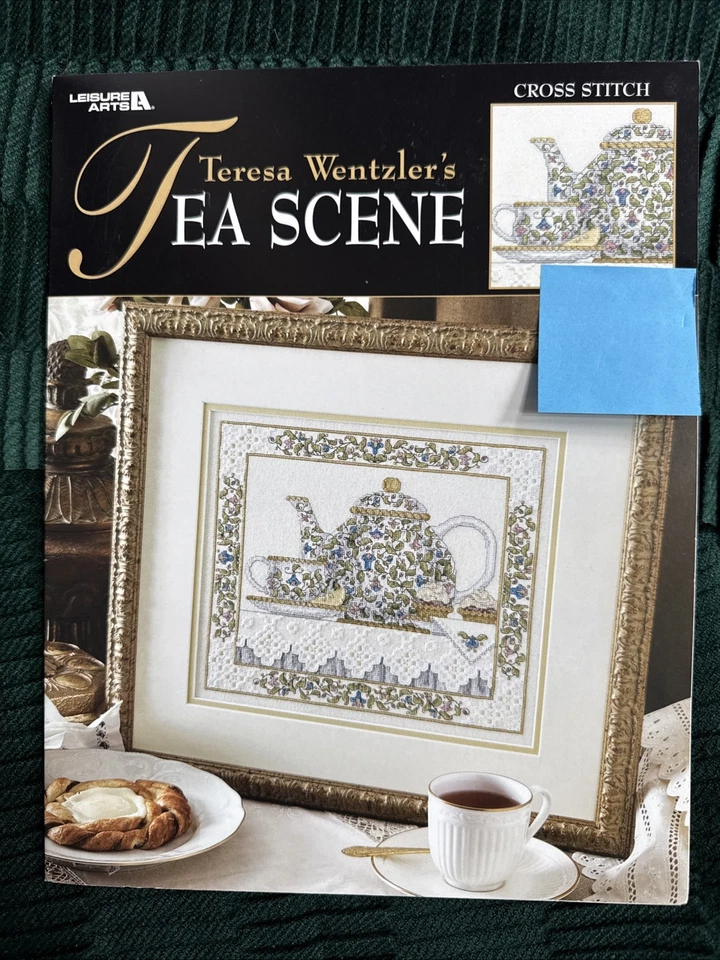 Tea Scene - Leisure Arts Cross Stitch chart by Teresa Wentzler - NEW - Image 1 of 1