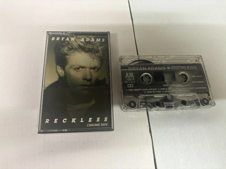 bryan adams reckless Cassette Tape 1984 plays great - Image 1 of 1