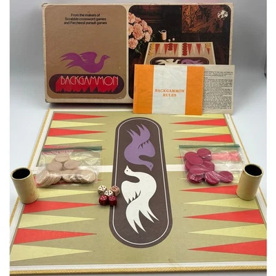 Vintage 1975 Backgammon Game by Selchow & Righter Co Complete - Image 1 of 4