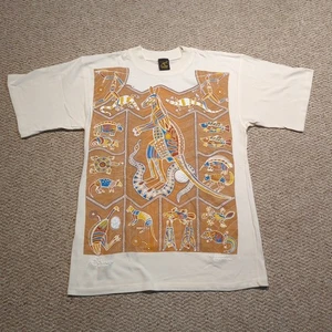 Churinga Australien Grafik T-Shirt Large Aboriginal Art Känguru strukturiert - Bild 1 von 8