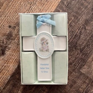 Precious Moments Amistad Toma Tiempo Crecer Cruz Adorno Set de Regalo - Imagen 1 de 5