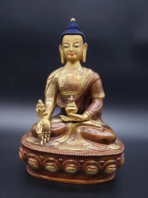 19th Century Bronze Shakyamumi Menla Medicine Buddha Statue - Image 1 of 4