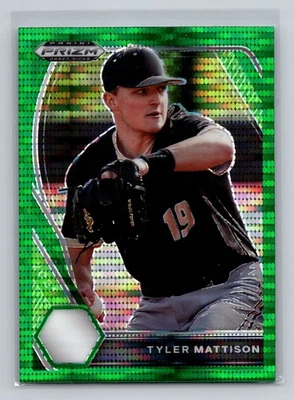 2021 Panini Prizm Draft Picks - Tyler Mattison #PDP104 Green Pulsar Prizm (RC) - Image 1 of 2