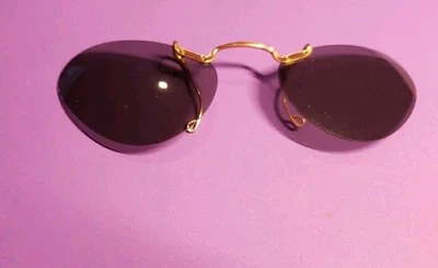 De colección Polaroid Tono Dorado Sin Montura Metal Clips Clip en Gafas de Sol Monturas EL5 Foto 1 de 4