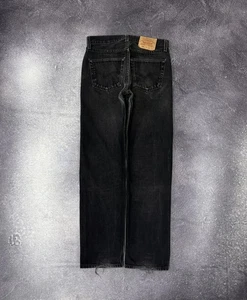 Jeans de mezclilla negros calce recto vintage Levi’s 501 hechos en EE. UU. 31/32 - Imagen 1 de 18
