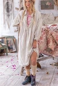 Magnolia Pearl 714 HERBE Tora Shirt Dress Brand New Stripe Linen Cotton - Picture 1 of 6