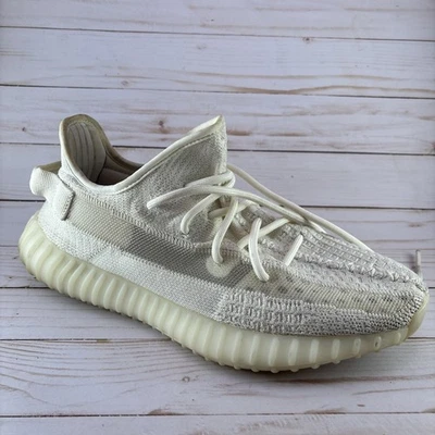 Adidas Yeezy Boost 350 V2 Bajo Blanco Crema Triple Blanco Talla 9.5 Solo Zapato Derecho Foto 1 de 4
