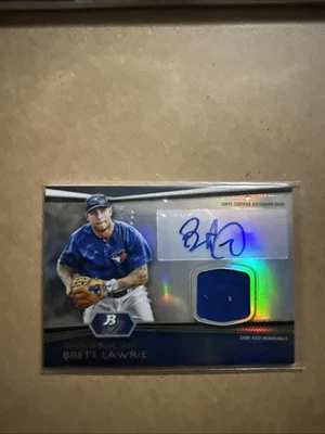 Brett Lawrie:2012 年 Bowman 白金比赛使用补丁签名 #AR-BL 多伦多蓝杰伊 — 第 1/4 张图片